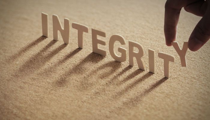 letters form the word Integrity