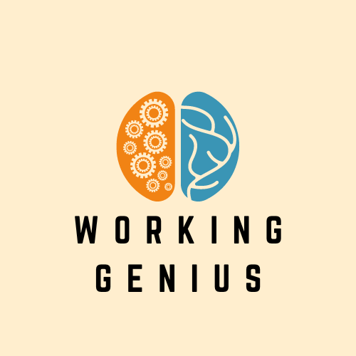 A brain with the title working genius under it