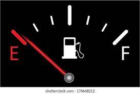 a gas gauge on empty
